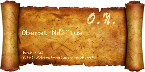 Oberst Nétus névjegykártya
